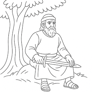 Saul Sitting Under a Tree in Gibeah