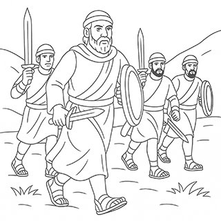 David and his Army Going to Keilah