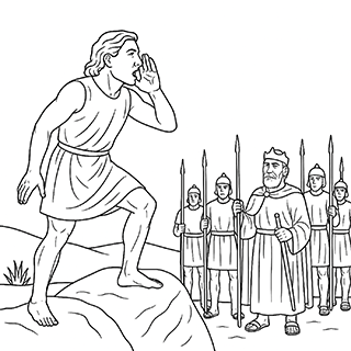 David Crying from the top of a Hill
