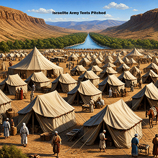 Israelite Army Tents Pitched