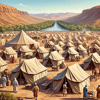 Israelite Army Tents Pitched