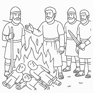David and his men Burning Idols