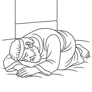David Lying Upon the Earth