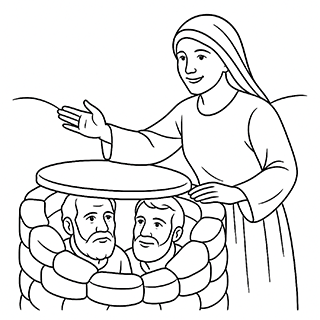 Woman Hiding the men