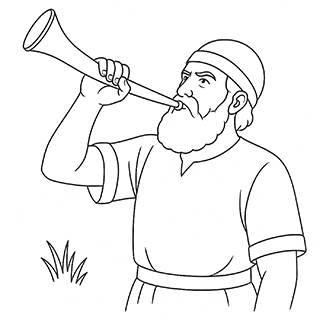 Bichi Blowing the Trumpet
