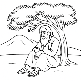 Elijah Sitting Under a Juniper Tree
