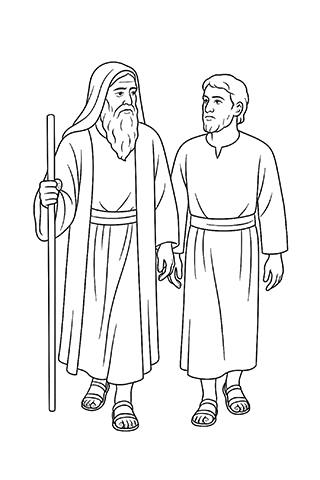 Elijah and Elisha Walking Together