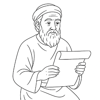 Shaphan Reading the law to Josiah