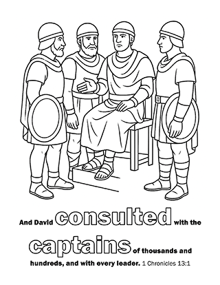 King David Consulting with the Captians