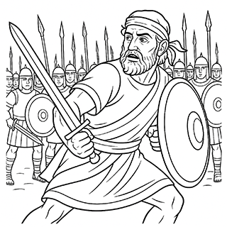 Judah Looking Back in Battle