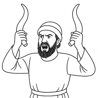 Zedekiah with Horns of Iron