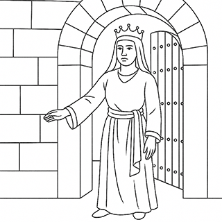 Athaliah Standing at the Entrance of the