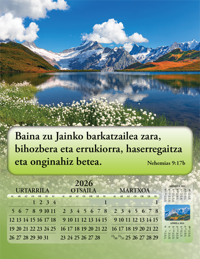 2026 Euskera Joyful News Gospel Calendar