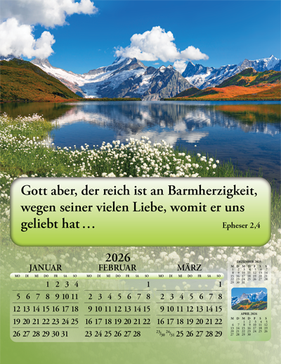 2026 German Joyful News Gospel Calendar