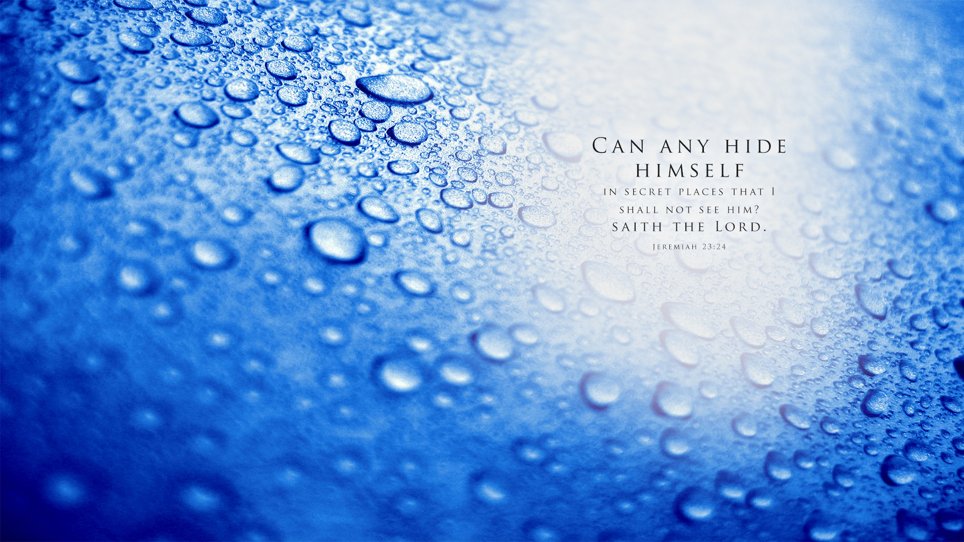 Water Droplets–Jeremiah 23:24–Wallpaper