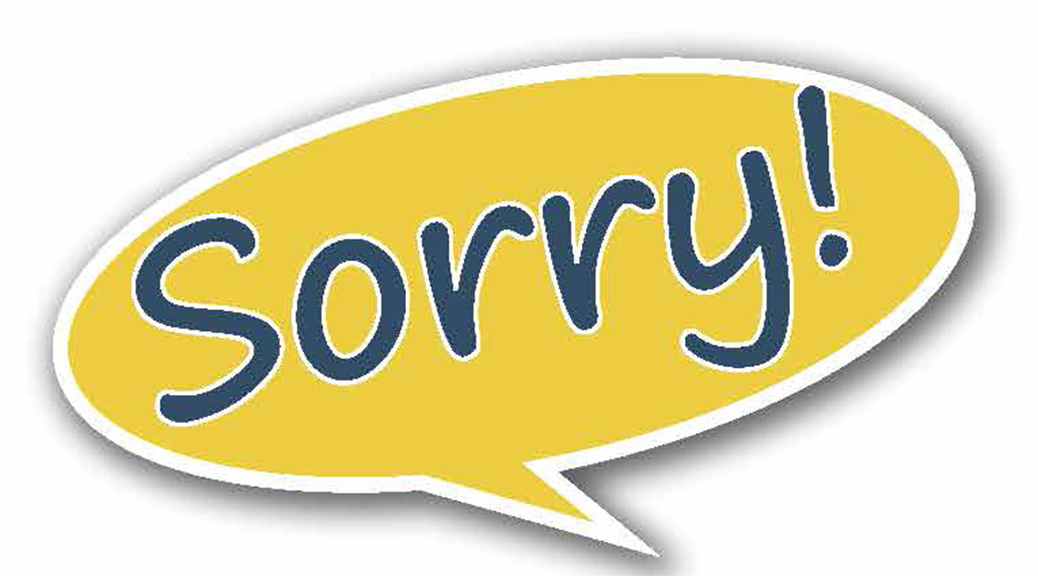Sorry!–Large Print Tract